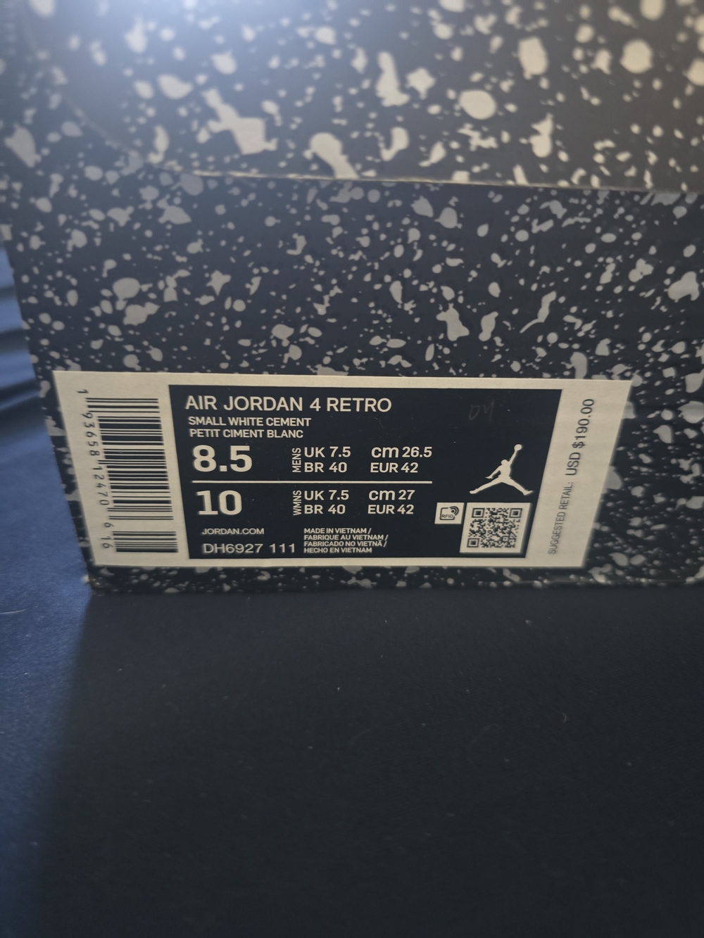 Jordan Men’s Jeans - Small White Cement Color